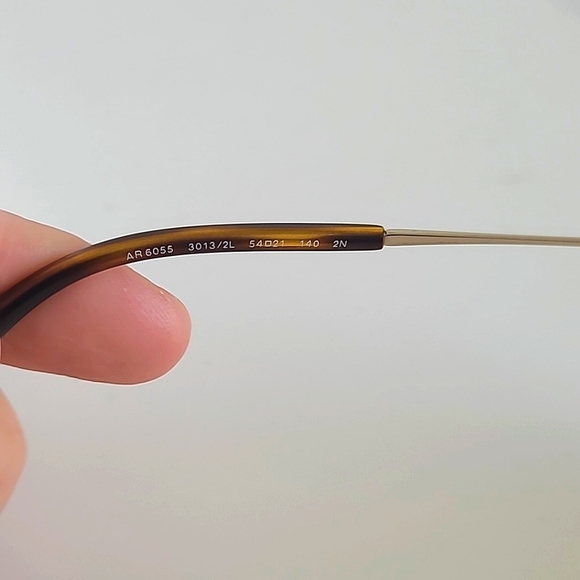 Armani Aviator Sunglasses in Pale Gold - Picture 6 of 7